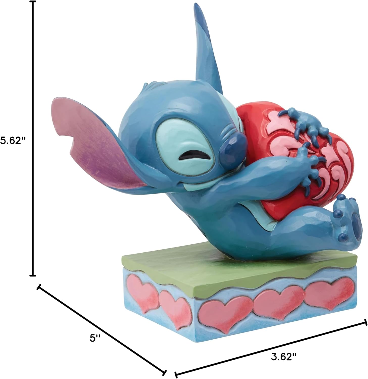 Enesco Disney Traditions by Jim Shore Lilo and Stitch Hugging Heart Figurine, 5 Inch, Multicolor