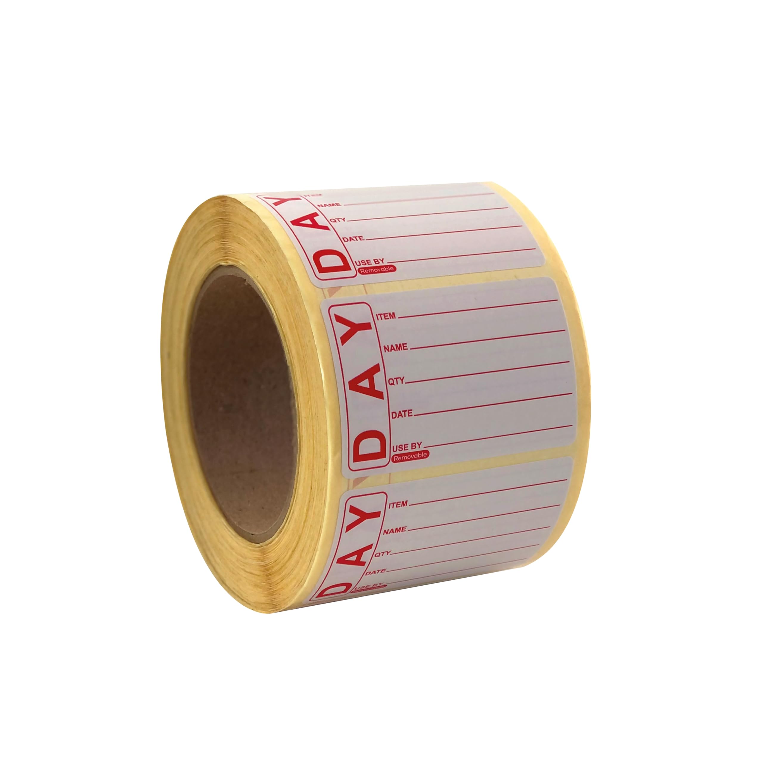 1000pcs Labels 50x75mm Prepped Food Labels - Red Text Use by Food Labels - Food Rotation Roll - for Restaurants, Food Trucks, Grocery Stores