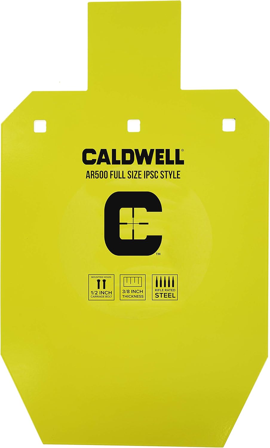 Caldwell High Caliber AR500 Steel Target 33% ISPC, 3/8" Thickness, Rifle Rated for Precision Shooting and Target Practice : Sports & Outdoors