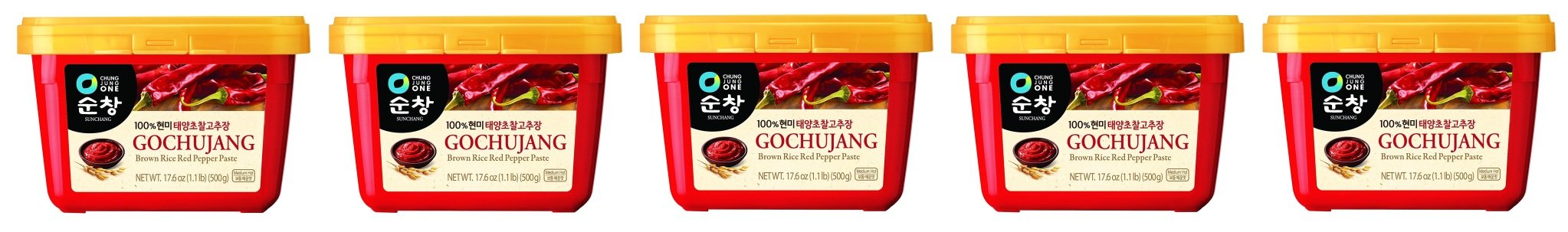 Chung Jung One Sunchang Hot Pepper ofZCAc Paste Gold (Gochujang) 5Pack (500g)
