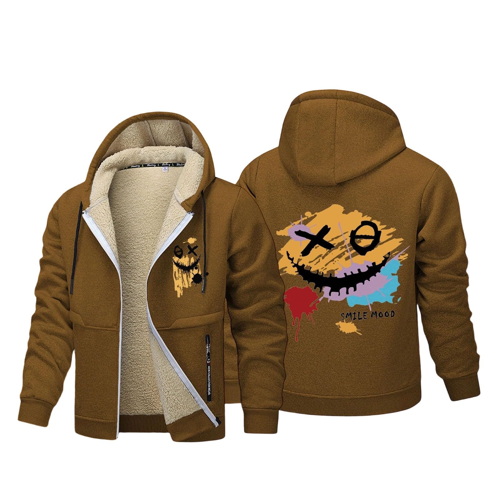 Generisch Sommerjacke Damen Leicht Fleece-Kapuzenpullover mit Buchstabendruck-Design. Stilvoller Pullover für die Freizeit. Bequeme warme Oberbekleidung alltägliche Aktivitäten