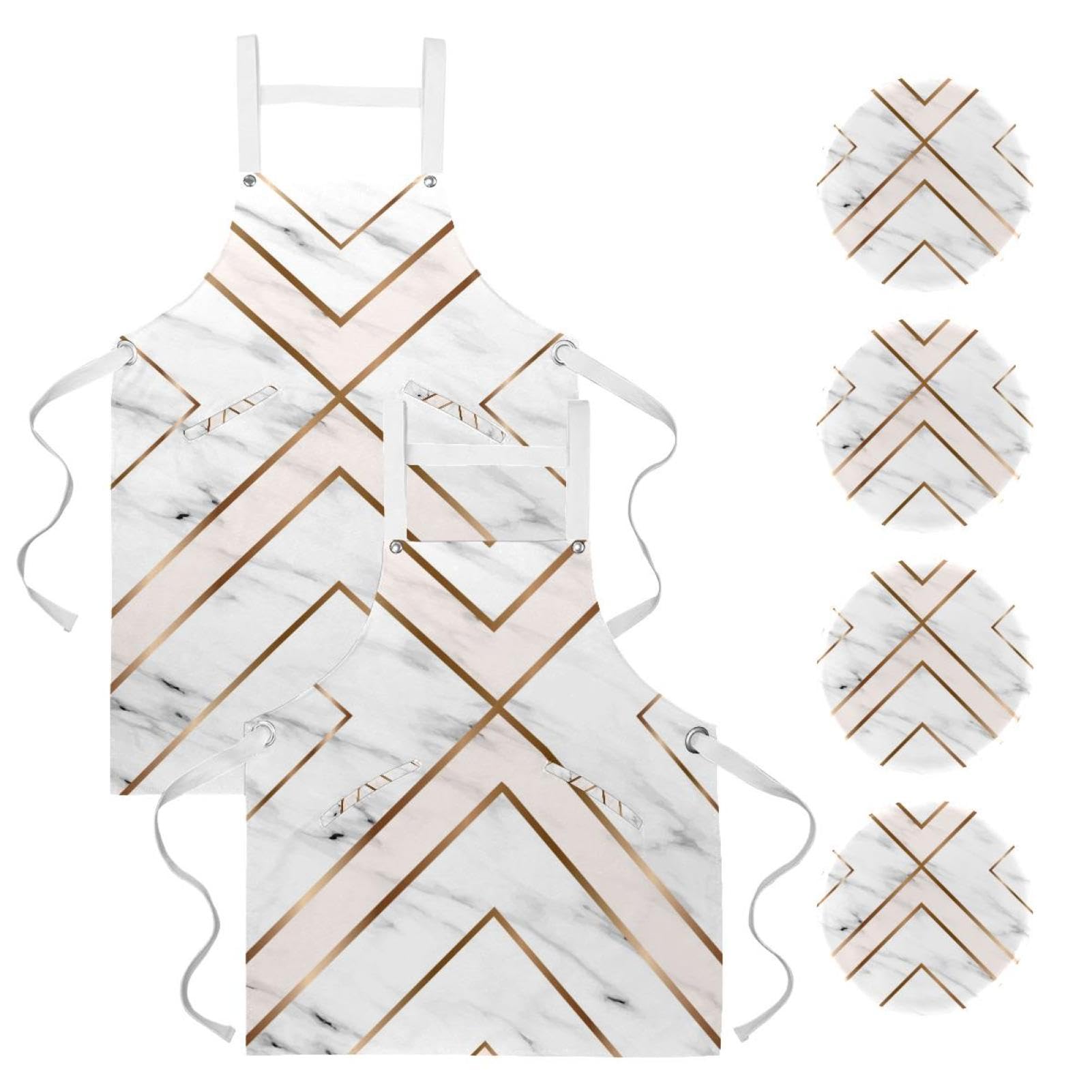 Tablier de cuisine de serveuse pour restaurant et bar multicolore - 7