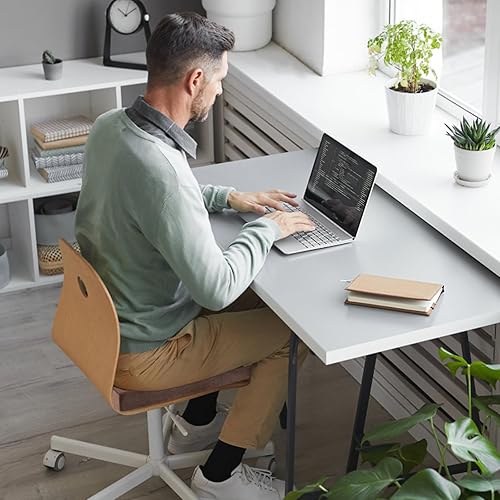 Miniatura 8 de Giantex Paquete de 10 cojines de espuma viscoelástica para silla, de 18 x 18 x 2 pulgadas, con funda de terciopelo y parte inferior antideslizante,