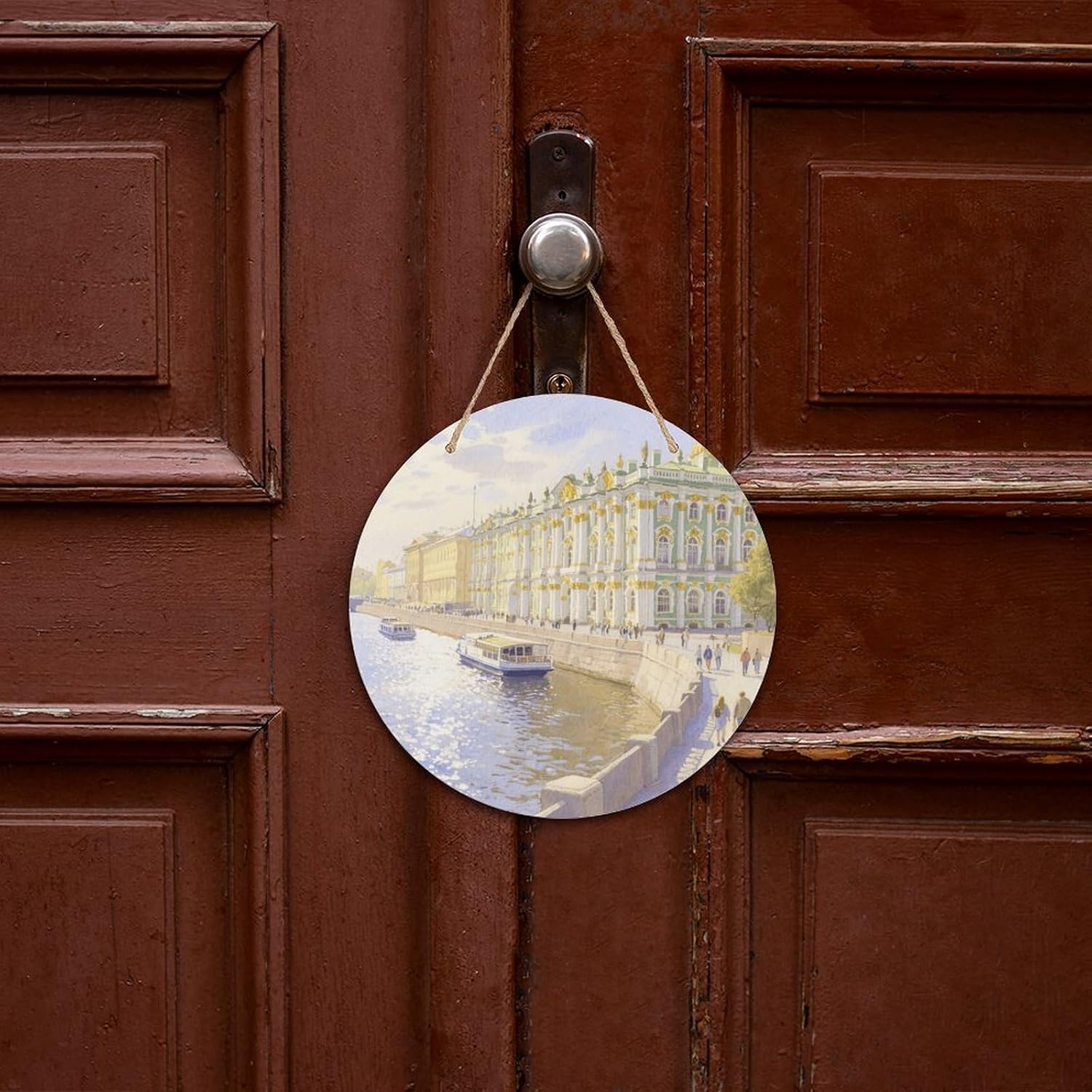 Winter Palace and Neva River Painting Wood Painting