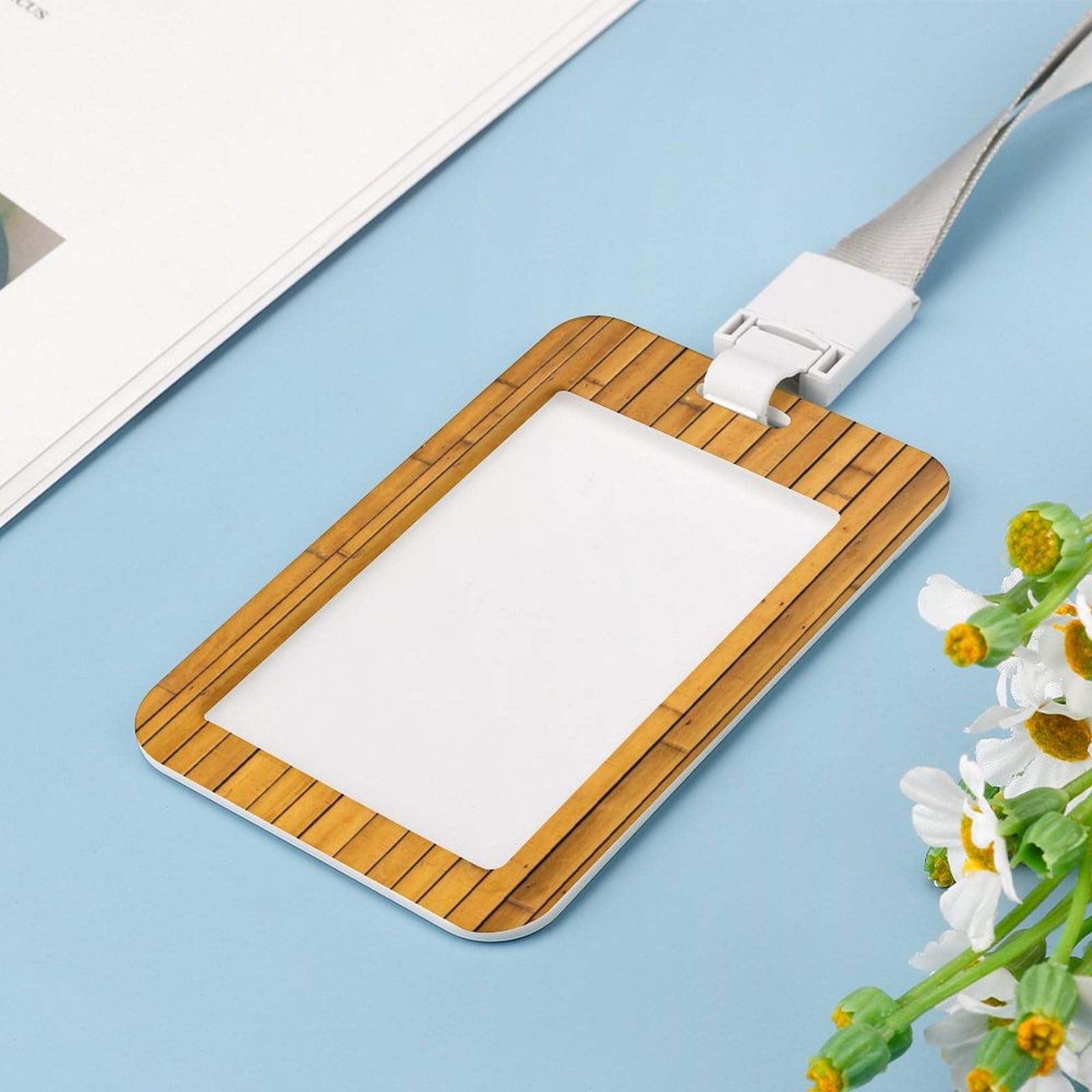Porte-badge Coulissant Avec Cordon - Pochette De Protection ABS Pour Cartes D'identité, Badge Professionnel | 10x8 Cm - 13