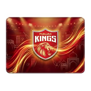 GoThriff IPL Cricket Theme Mouse Pad for PC | Large XXL Desk Mat | Anti-Slip Base, Overlock Stitched | Extended Gaming Mousepad Keyboard Mat | Cricket Fan Gift (PBKS, Small)