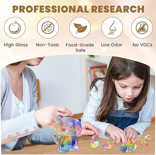 Miniatura 6 de LEEYA - Kit de resina epoxi transparente de 1 galón, sin amarillamiento, sin burbujas, resina autonivelante epoxica fácil de mezclar 11, resina