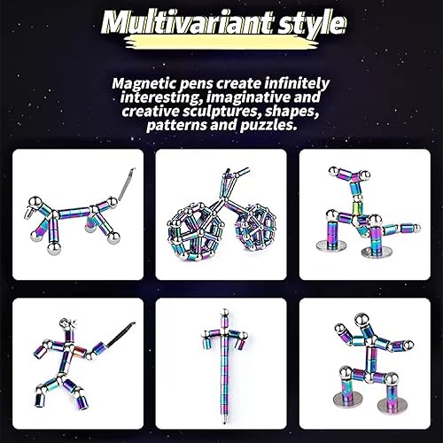 Miniatura 4 de AYXXZJD Bolígrafo de juguete de metal magnético de descompresión, multifuncional, capacidad deformable, pantalla táctil, bolígrafo de aprendizaje