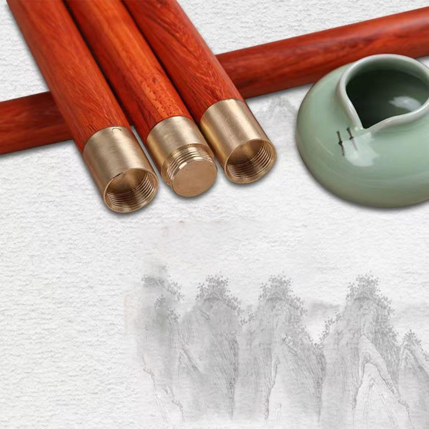 Bâton De Tai Chi, Bâton d'arts Martiaux en Bois, Règle De Tai Chi en Bois De Qigong Tai Chi Bang Traditionnel Chinois pour l'exercice de Moring Âgé 120 * 2.5cm
