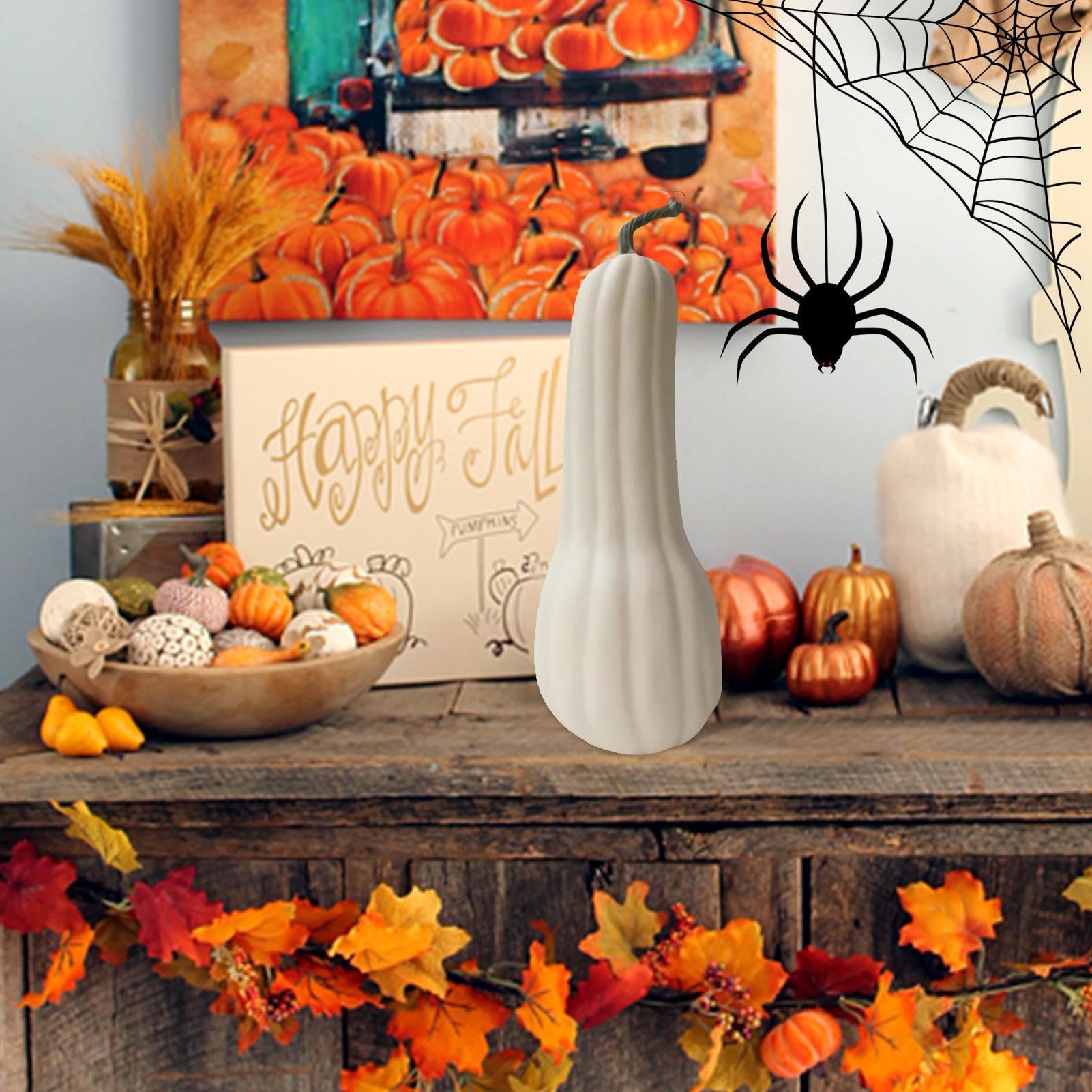 Zucche finte, artificiale lunga, decorazione autunnale | di simulazione autunnale per decorazione della casa e della tavola