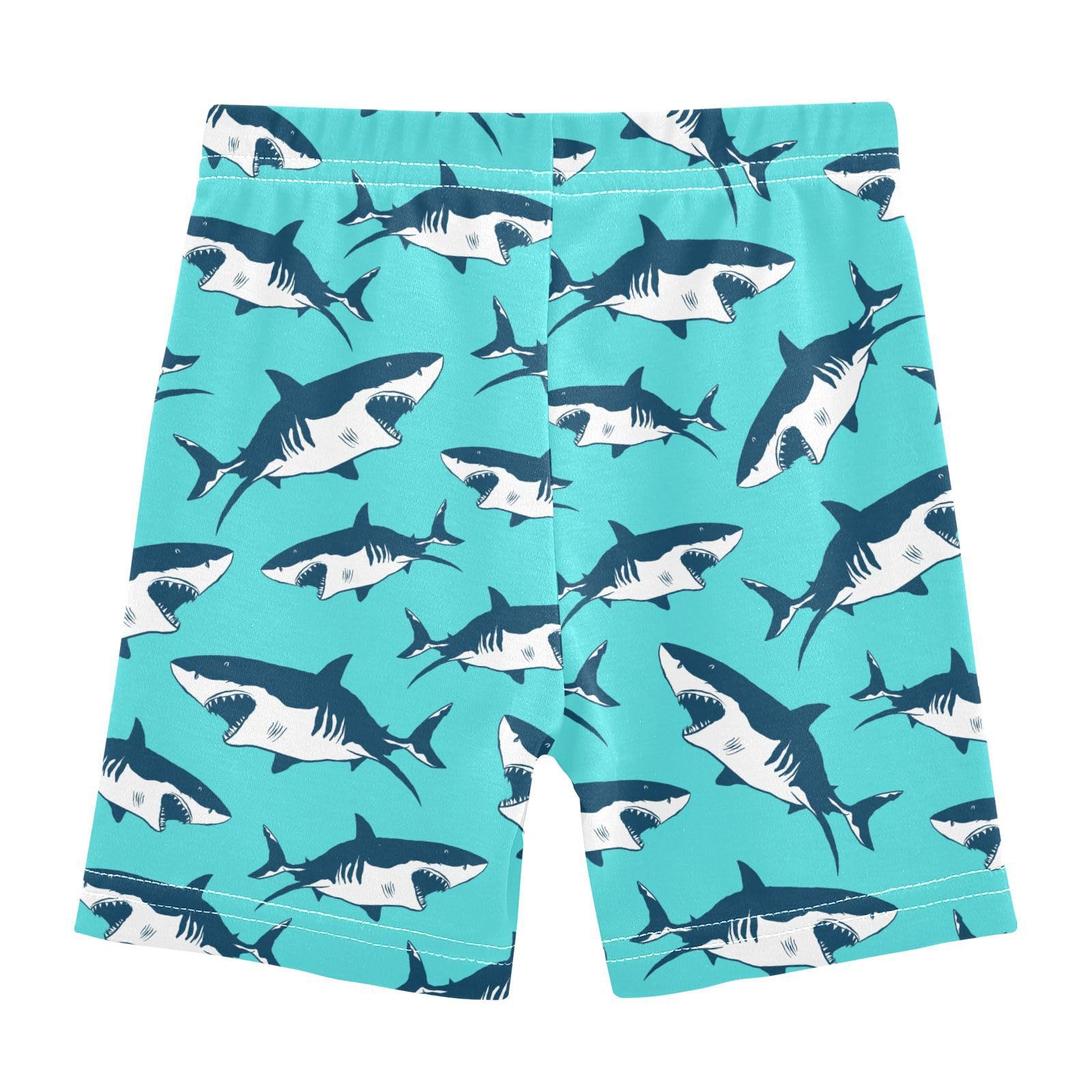 JHKKU Girls Shark Shorts Cotton Cartwheel Bike Kids Biker Under Dress Dance Short Girl Clothes 4T