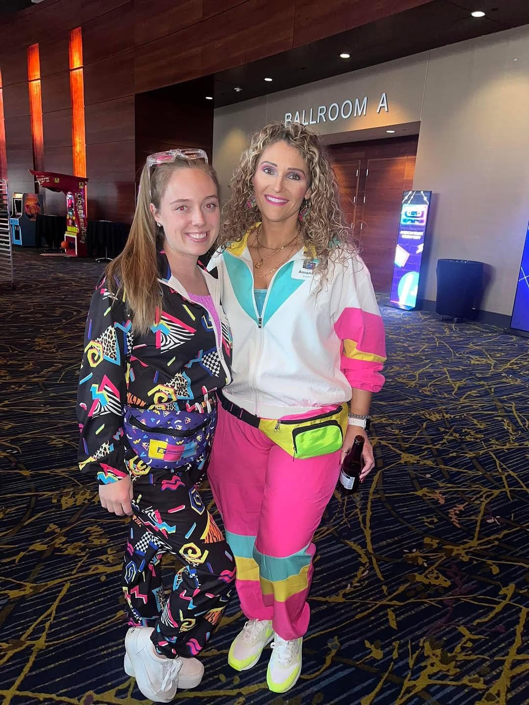 ZDT Women's Color Block 80s 90s Outfit 2 Piece Costume Zip Up Windbreaker Track Suits Set New - Image 4