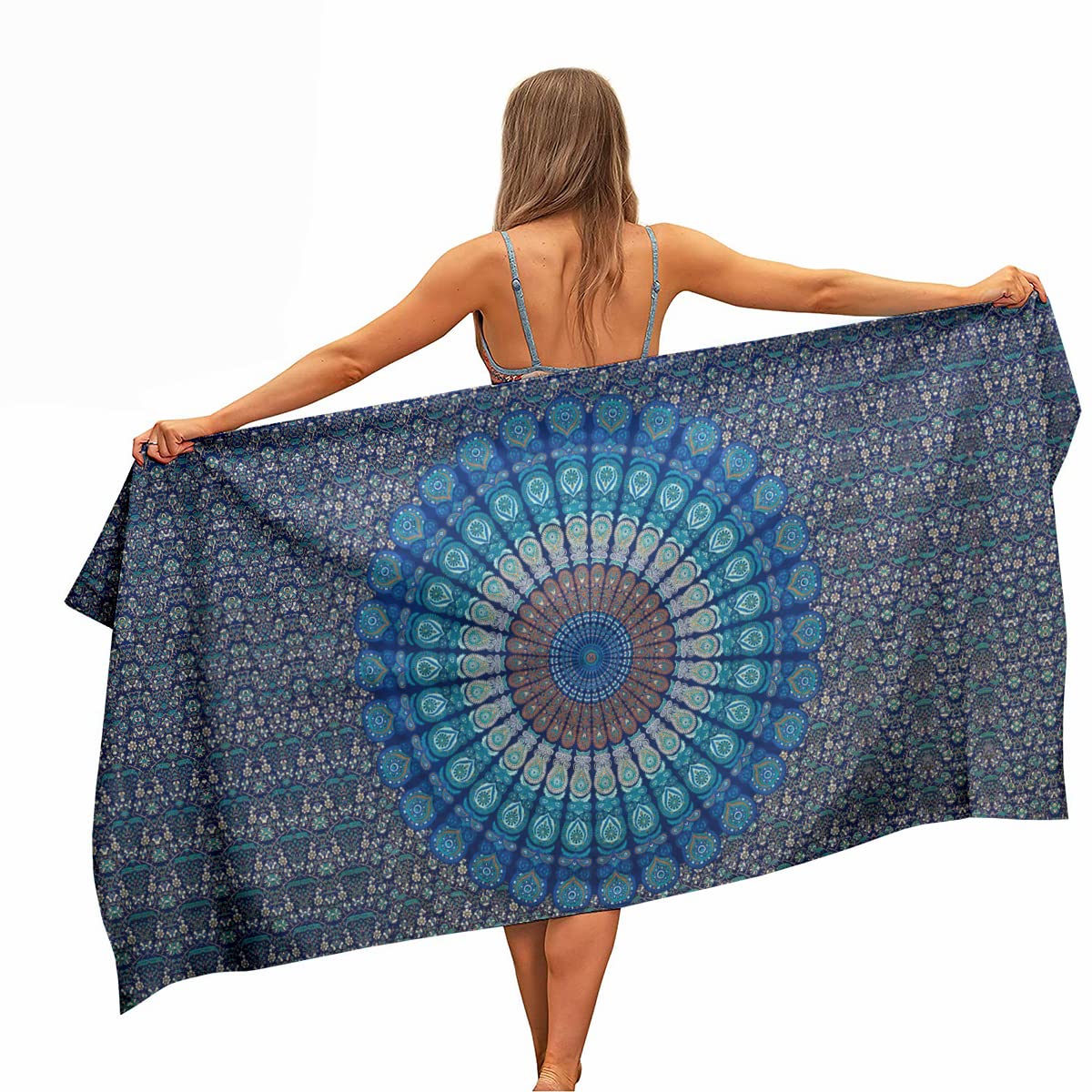 Strandlaken retro zeepaardje microvezel sneldrogend, zandvrij, super lichtgewicht reishanddoeken voor zwembad, camping, picknick, yoga gym sport, strandbenodigdheden 70 x 150 cm