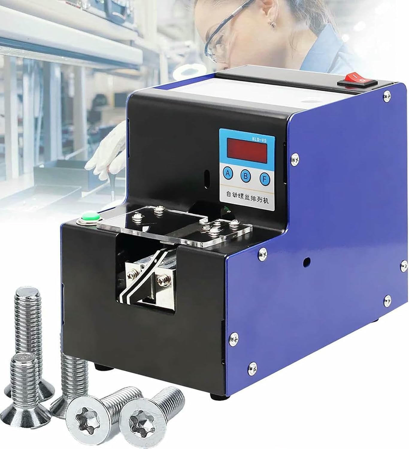 Screw Counter Machine,Automatic Screw Feeder Machine,Screw Counting Machine, Screw Arrangement Machine, 1.0-5.0mm Adjustable,for Screw Packaging Industry