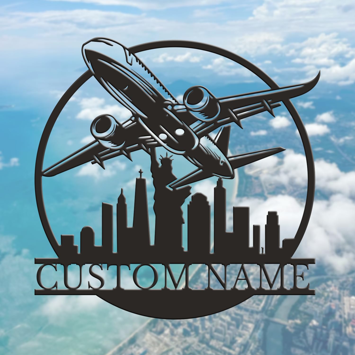 Pailideart Men's Style-2 Personalized Helicopter Metal Sign, Custom Pilot Wall Art, Aviation Office Decor, Airplane Metal Sign, Unique Pilot Gifts For Room & Man Cave Decor (Style-2)