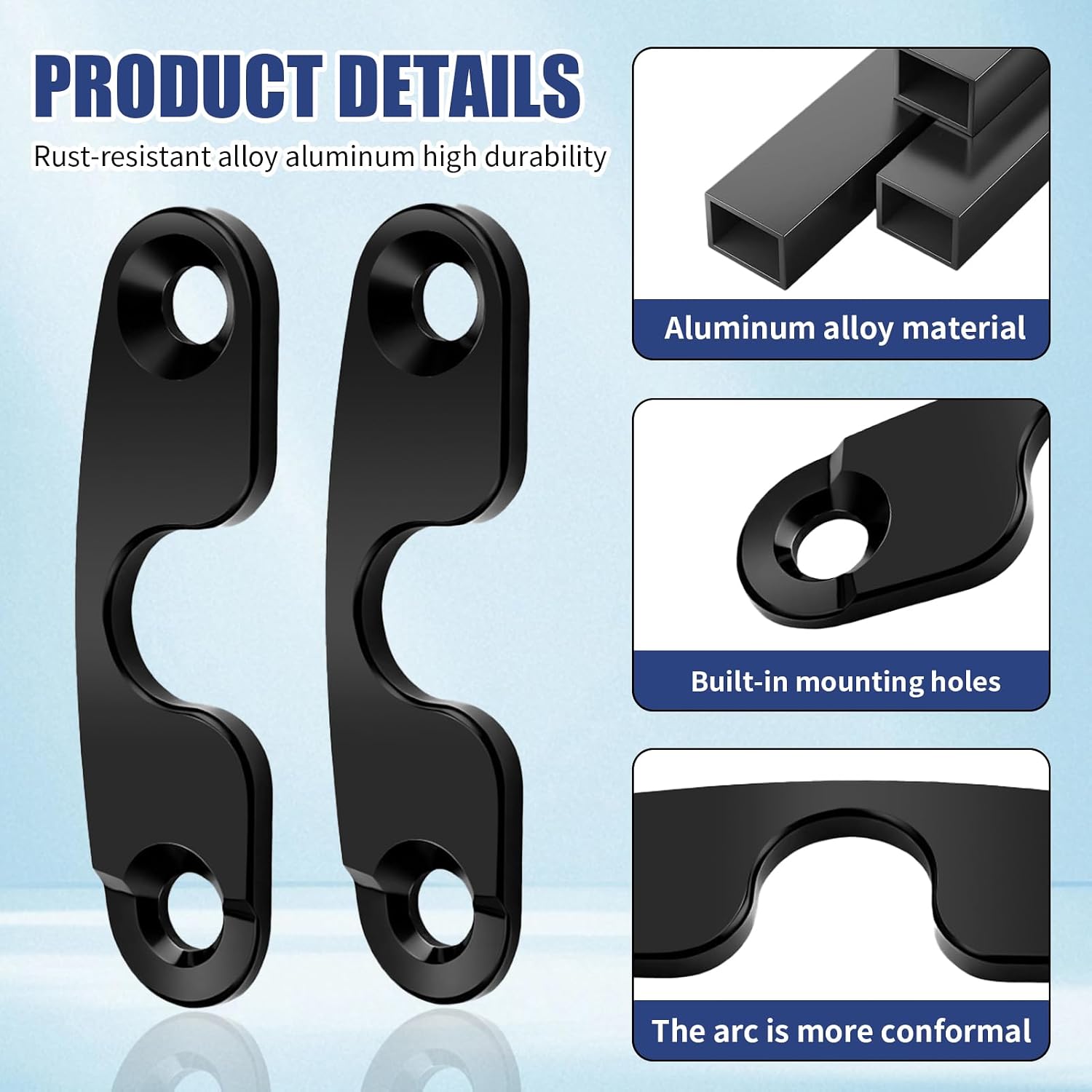 Sun Visor Repair Kit Compatible with Jeep Wrangler JK 2018 JL 2018-2023 Gladiator 2020-2023, Aluminum Alloy Visor Clip Upgrade Set Secure Fit Interior Accessory
