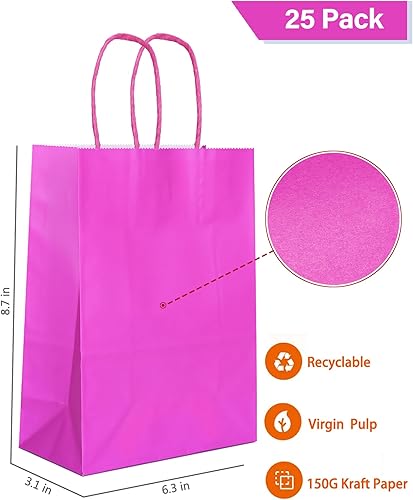 Miniatura 103 de Azowa - Bolsas de papel de estraza con asas para cosas para fiestas, para llevar regalos también