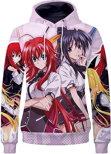Weixu Anime High School DxD - Sudadera con capucha impresa en 3D