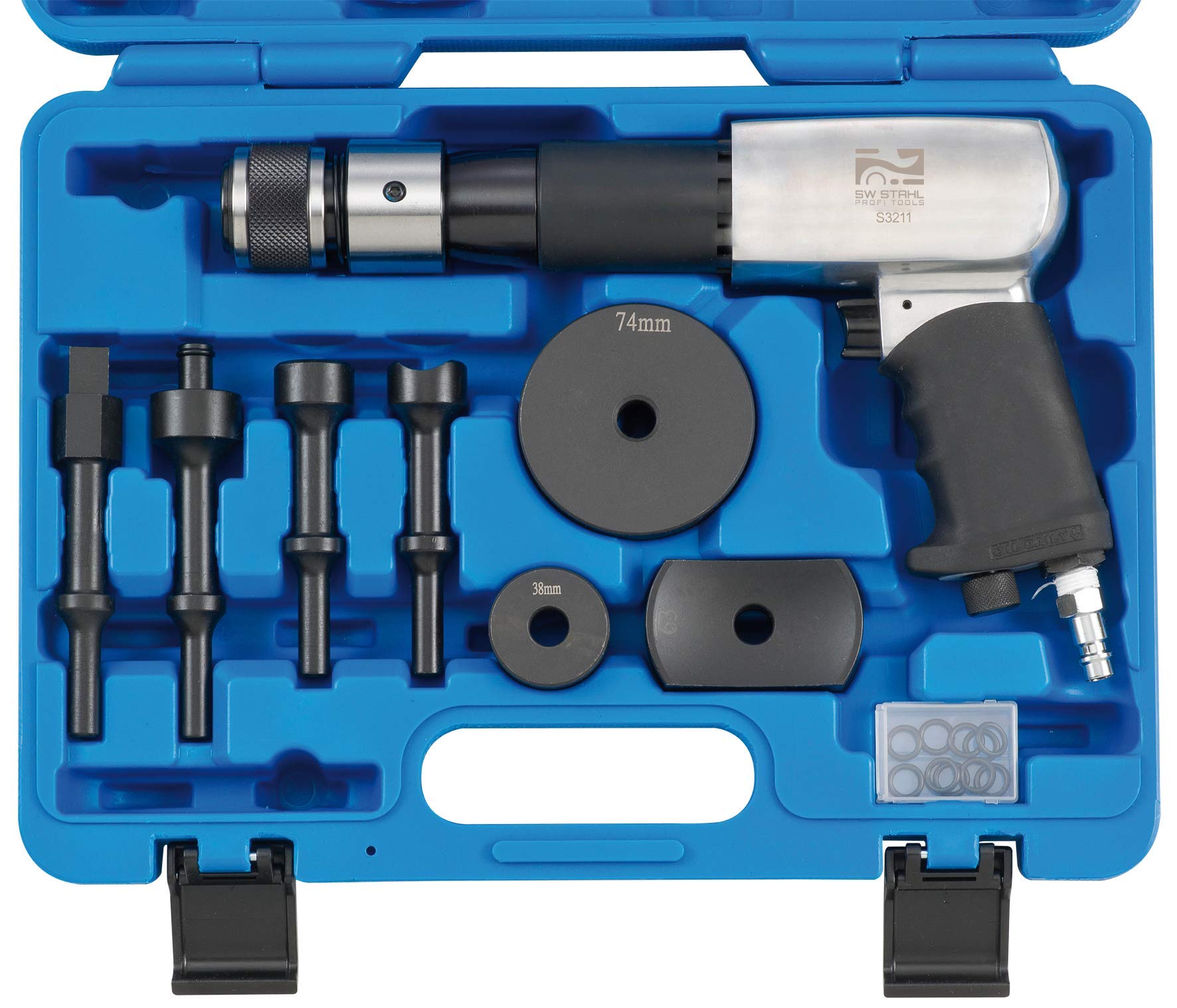 SW-Stahl S3211 Vibro-Druckluftmeißel Satz - 8-tlg. Druckluft-Meißelhammer