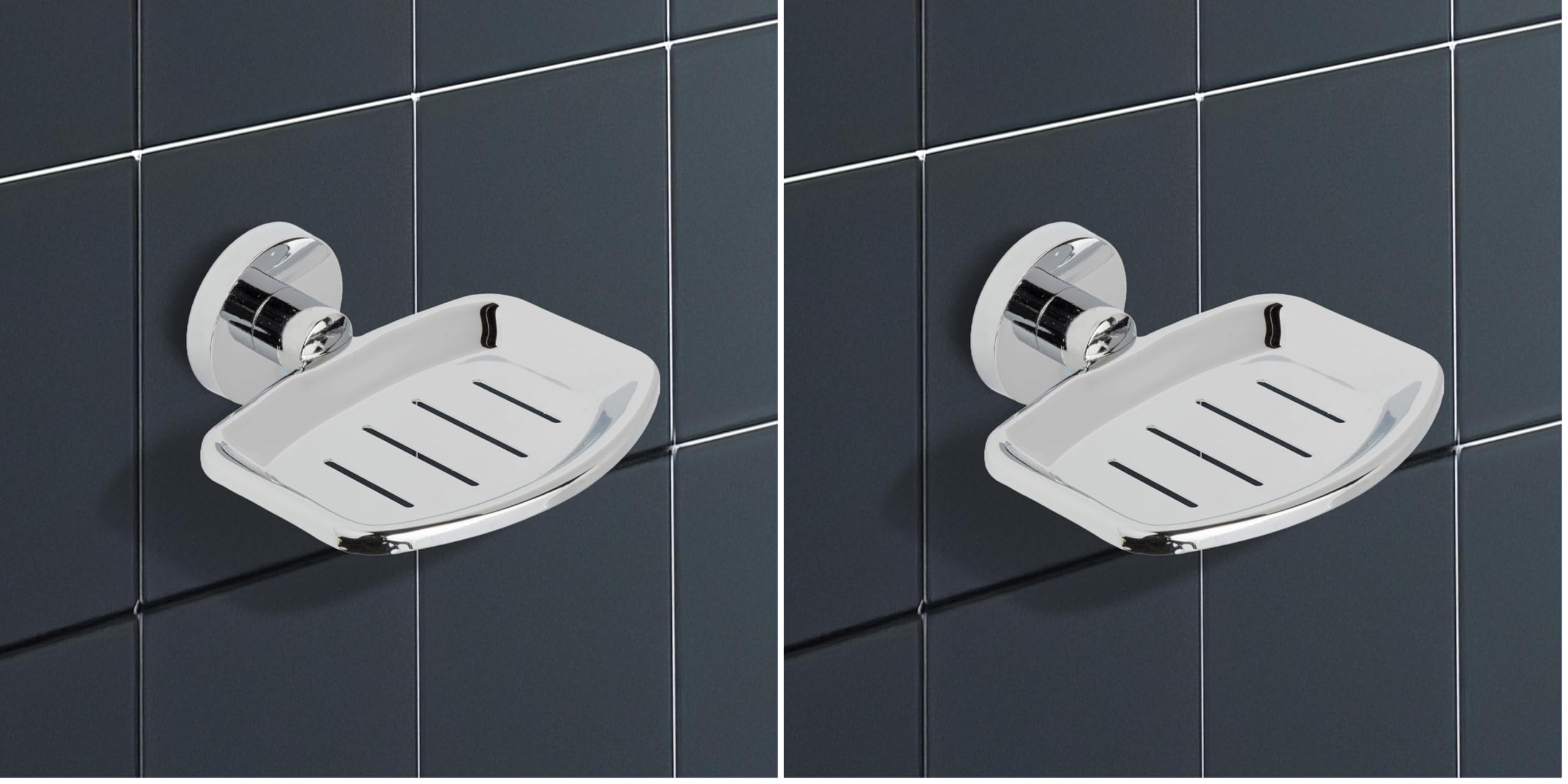 Porte-savon mural coquille en métal au design moderne élégant