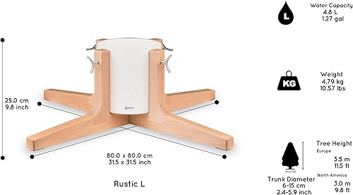 Miniatura 2 de Tree Nest Base de soporte para árbol de Navidad de 10 pies, soporte plateado para árbol de Navidad, estable para decoración de Navidad, rústico