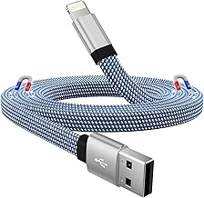Magtame Cavo Phone 1M Magnetico, Cavo Light-ning USB Certificato MFi Cavetto Piatto, Spirale Phone Filo Caricatore Carica Rapida Caricabatterie Nylon per Phone 14 13 Pro Max 12 11 XR SE