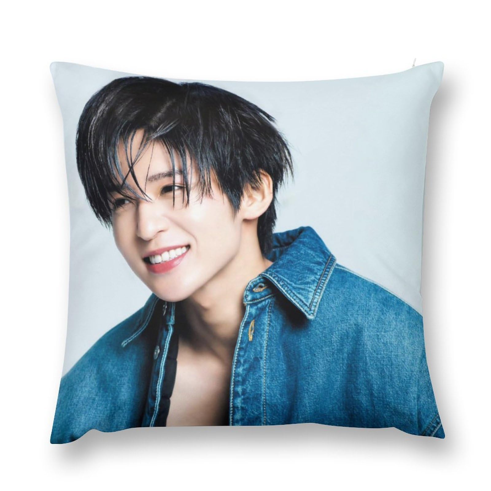 Amazon｜目黒蓮 スクエア枕カバー 両面印刷 写真 毛玉なし 変形なし