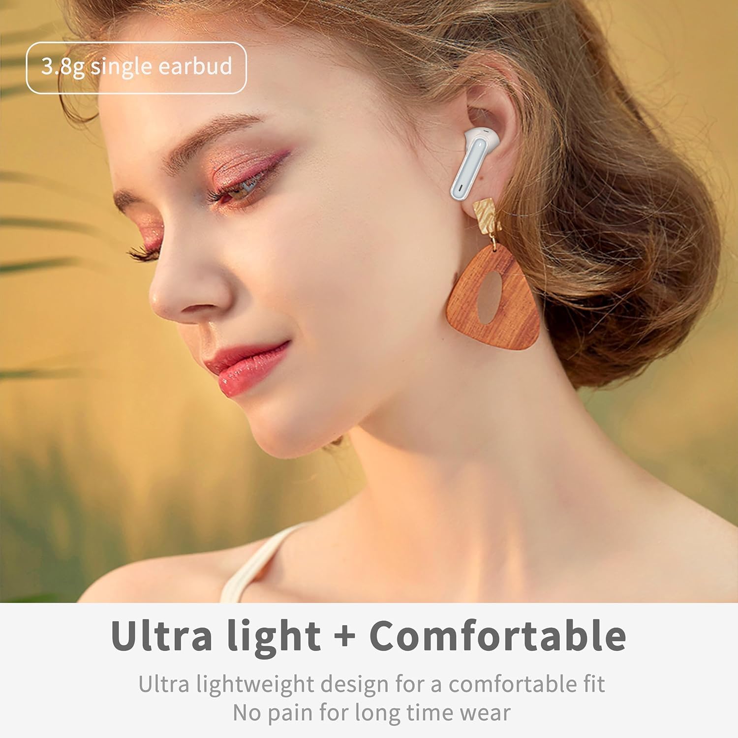 xinwld Bezprzewodowe słuchawki douszne, Bluetooth 5.3 słuchawki douszne z 4 mikrofonami ENC z redukcją szumów, 2025 słuchawki Bluetooth, mini stereo HI-FI