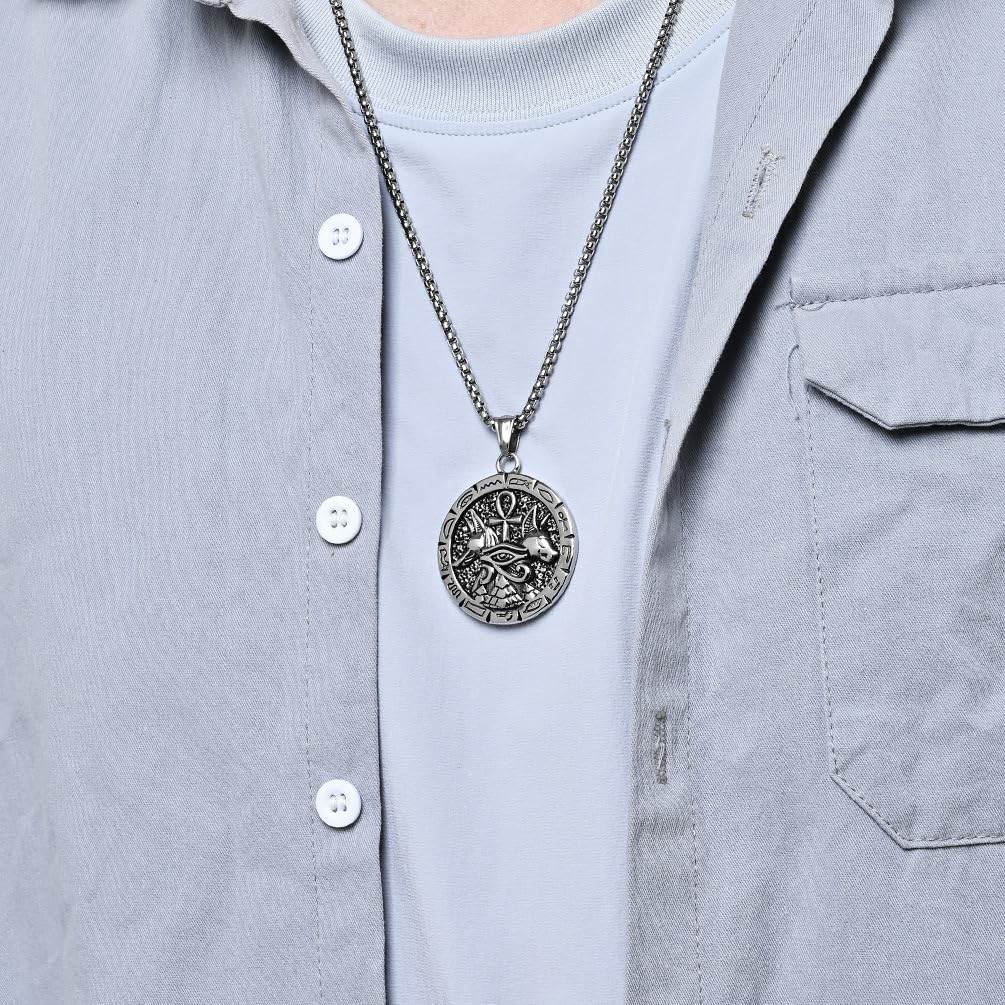 Stainless Steel Ankh Cross Pendant Necklace, Ancient Egyptian Symbol - Image 5