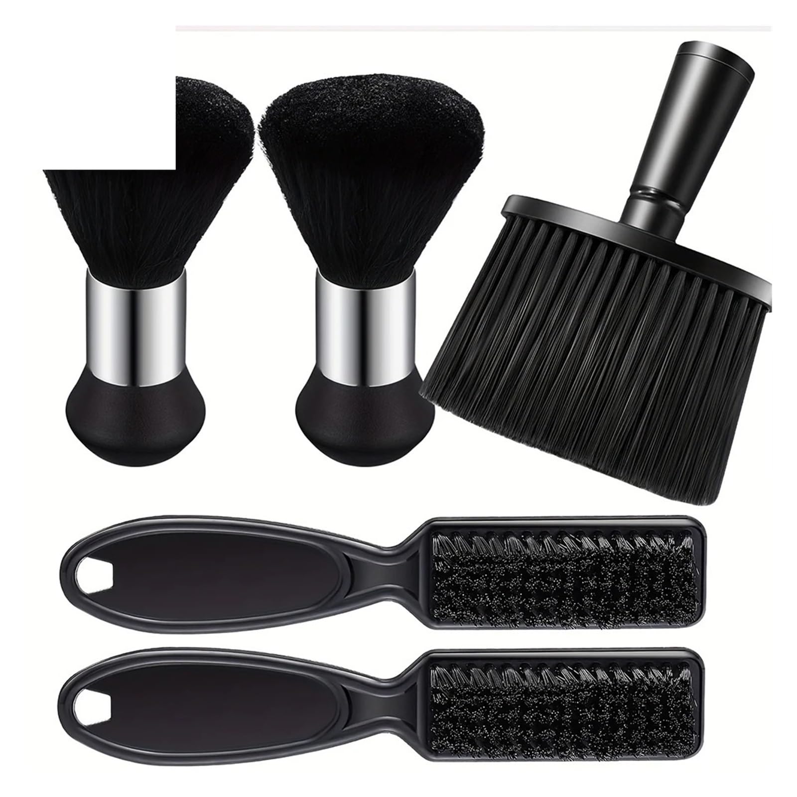 5-teiliges Haarschneide- Und Staubentfernungsbürsten-Set, Borsten-Haarstyling-Werkzeug, ABS-Griff, Haartyp-Reinigungsmittel(5pcs set-A)