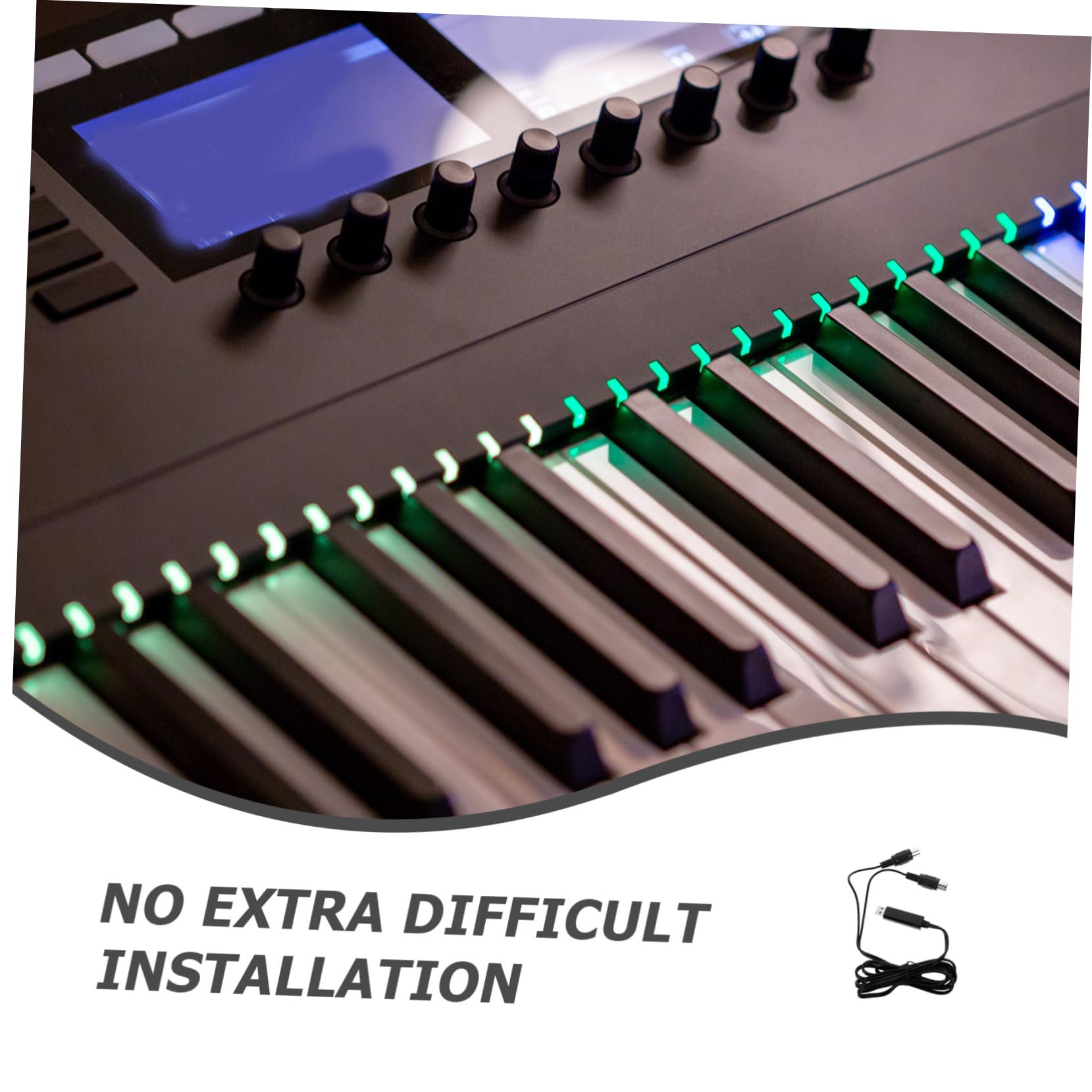 BESTonZON Tastiera USB 2 Pz Convertitore Di Pianoforte Cavo Midi Usb Tastiera Del Pianoforte Elettrico Convertitore Cavo Usb Midi Minipc Pianoforte Midi Interfaccia Midi Piccolo Computer