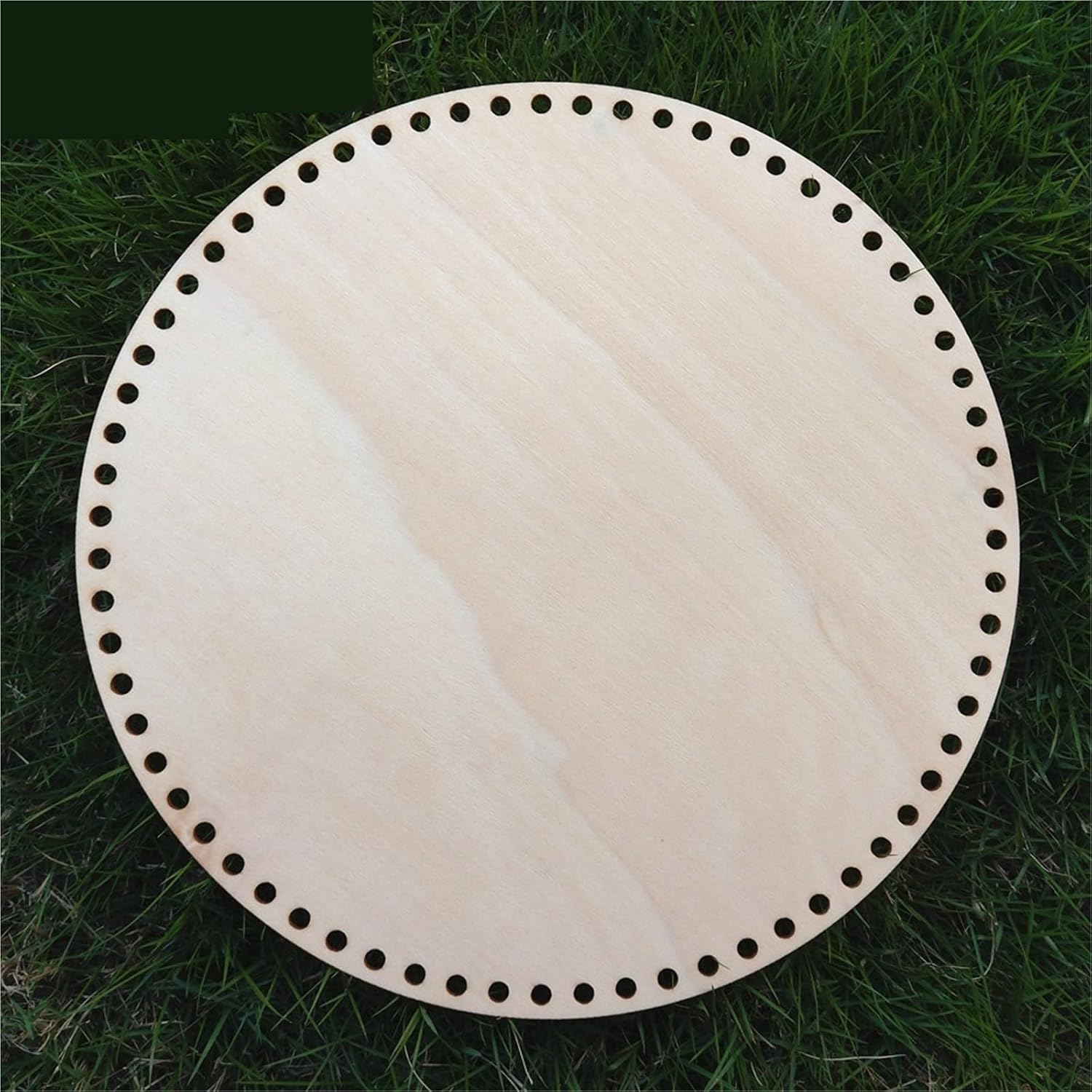 Pre Drilled Wooden Crochet Base 20pcs 10/15/20/25/30/35cm Round Bottoms for Crochet Basket Natural Wood Circle Shape with 6mm Holes DIY Knitting Base(15cm)