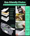 Rongta TH110 Bluetooth Handheld Label Maker Machine with 1 Tape, QWERTY Keyboard Portable Label Printer, for Home, Office, Organization