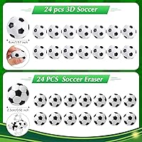 Vista 5 de Aoriher Juego de 194 piezas de recuerdos de fiesta de fútbol – Pulseras de silicona, mini pelotas hinchables de fútbol, llaveros de juguete, bolsas