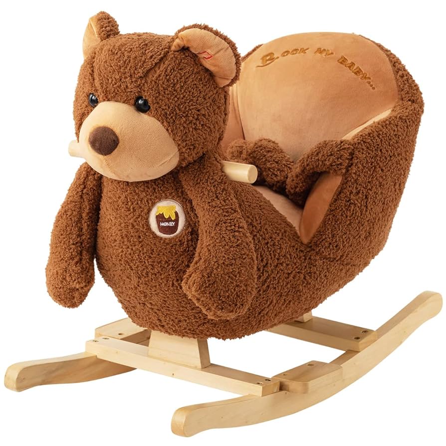 くま 大きなクマ製（熊）の製 キャスター付き木製の台が付いています。