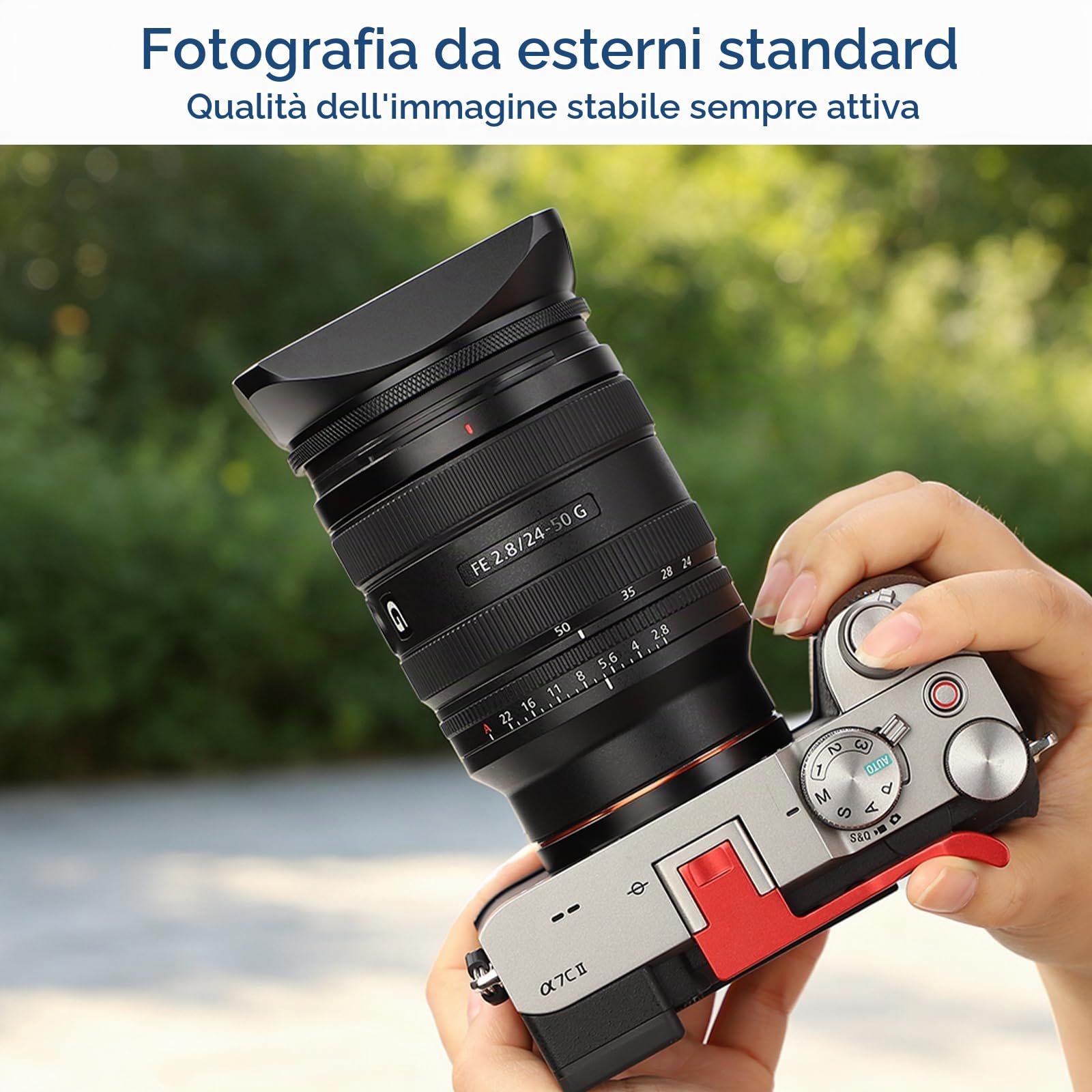 Haoge LH-B72T - Paraluce quadrato da 72mm, in metallo, con tappo a vite, per obiettivi Canon Nikon Sony Leica Carl Zeiss Voigtlander Nikkor Fujifilm e altri obiettivi con filettatura da 72mm