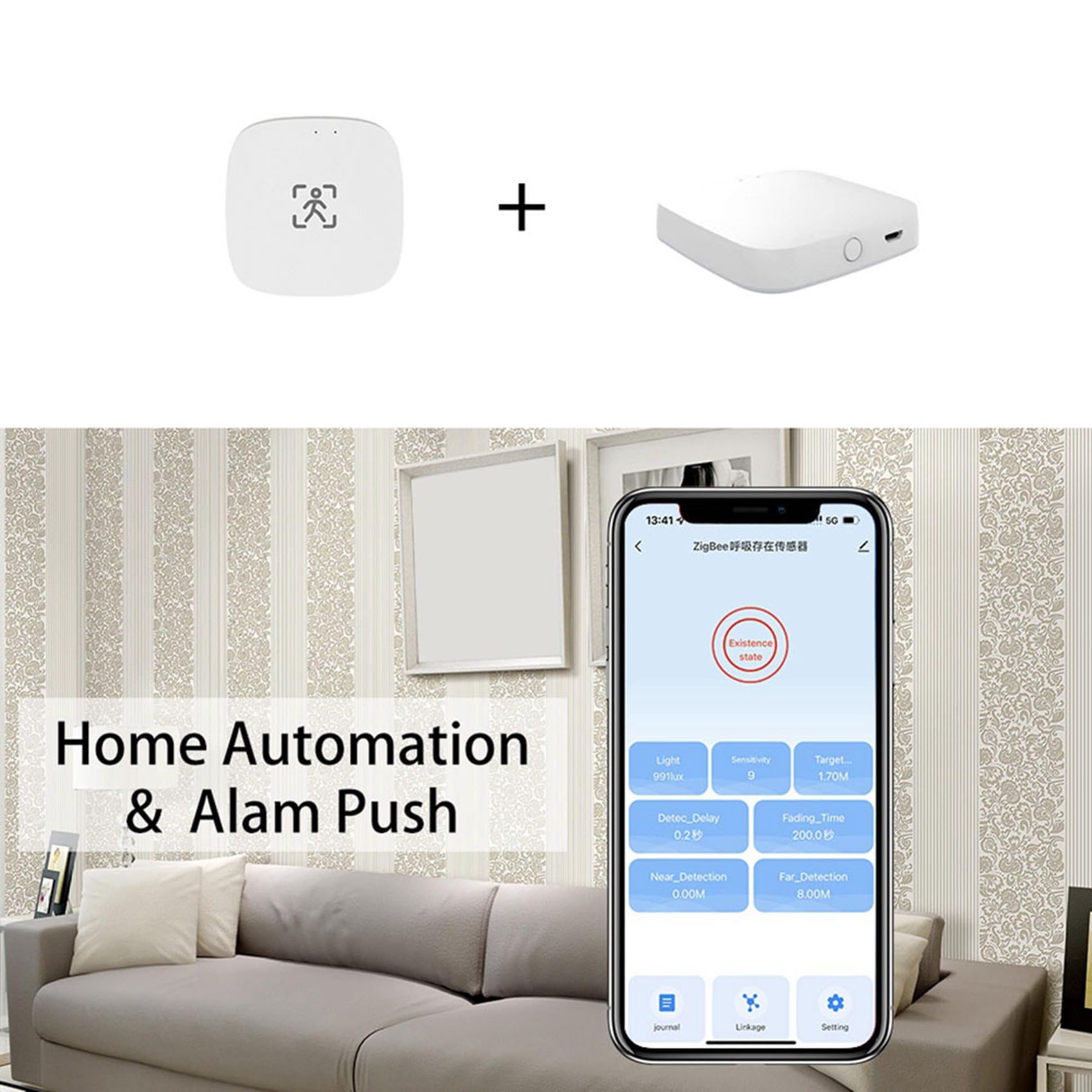 ZigBee - 4 interruptores de movimiento de preferencia con detección de luminancia/distancia 5/110/220 V Tuya Smart Life Domótica