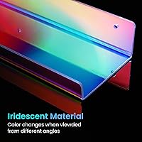 Vista 4 de upsimples Estantes acrílicos para decoración de pared, estante de exhibición de 15 pulgadas para perfumes, cuidado de la piel, esmalte de uñas