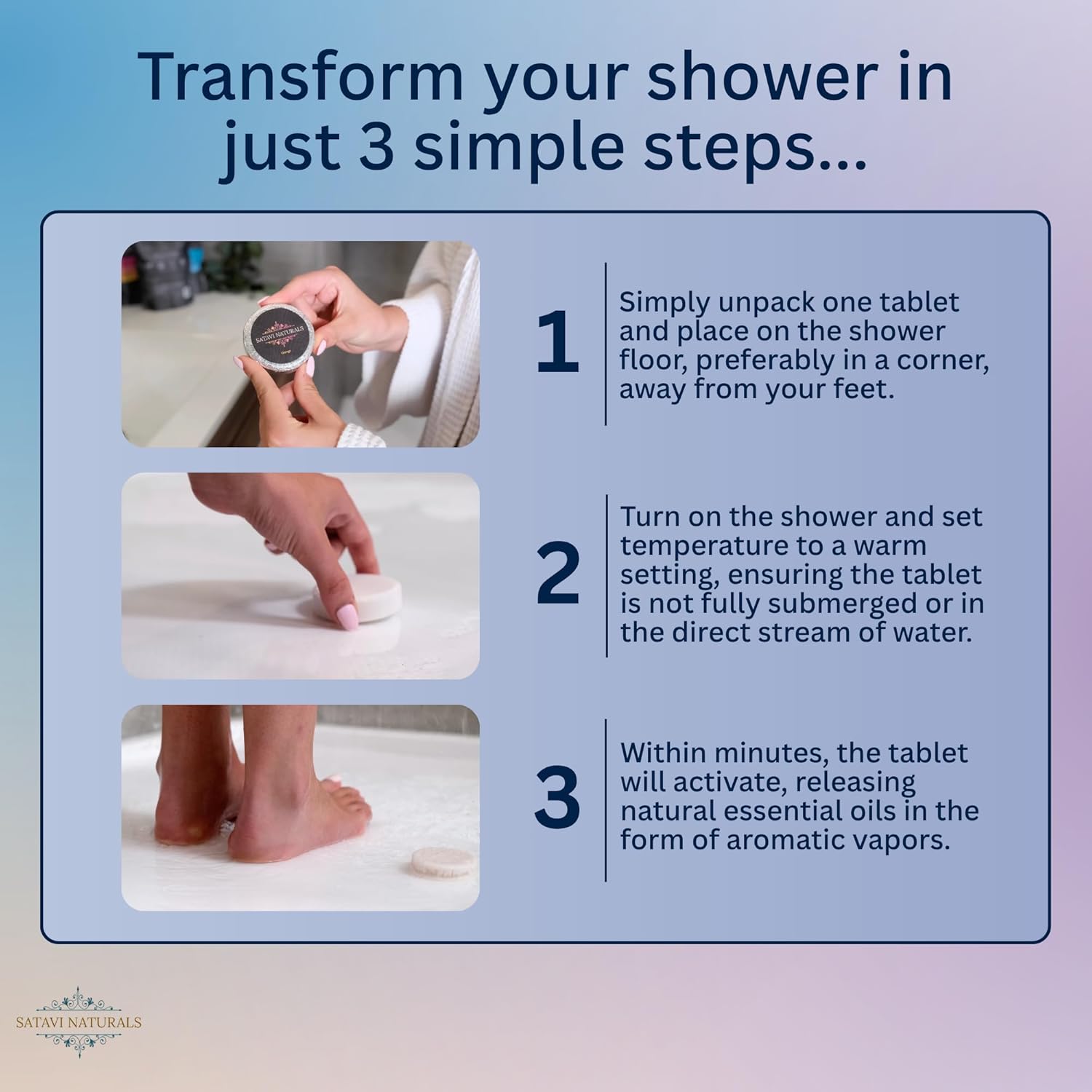 Variety Shower Steamers (5-Pack) - Aromatherapy Valentine’s Day Gifts for Her - 5 Unique Essential Oil Scents for Relaxation & Stress Relief - Image 5