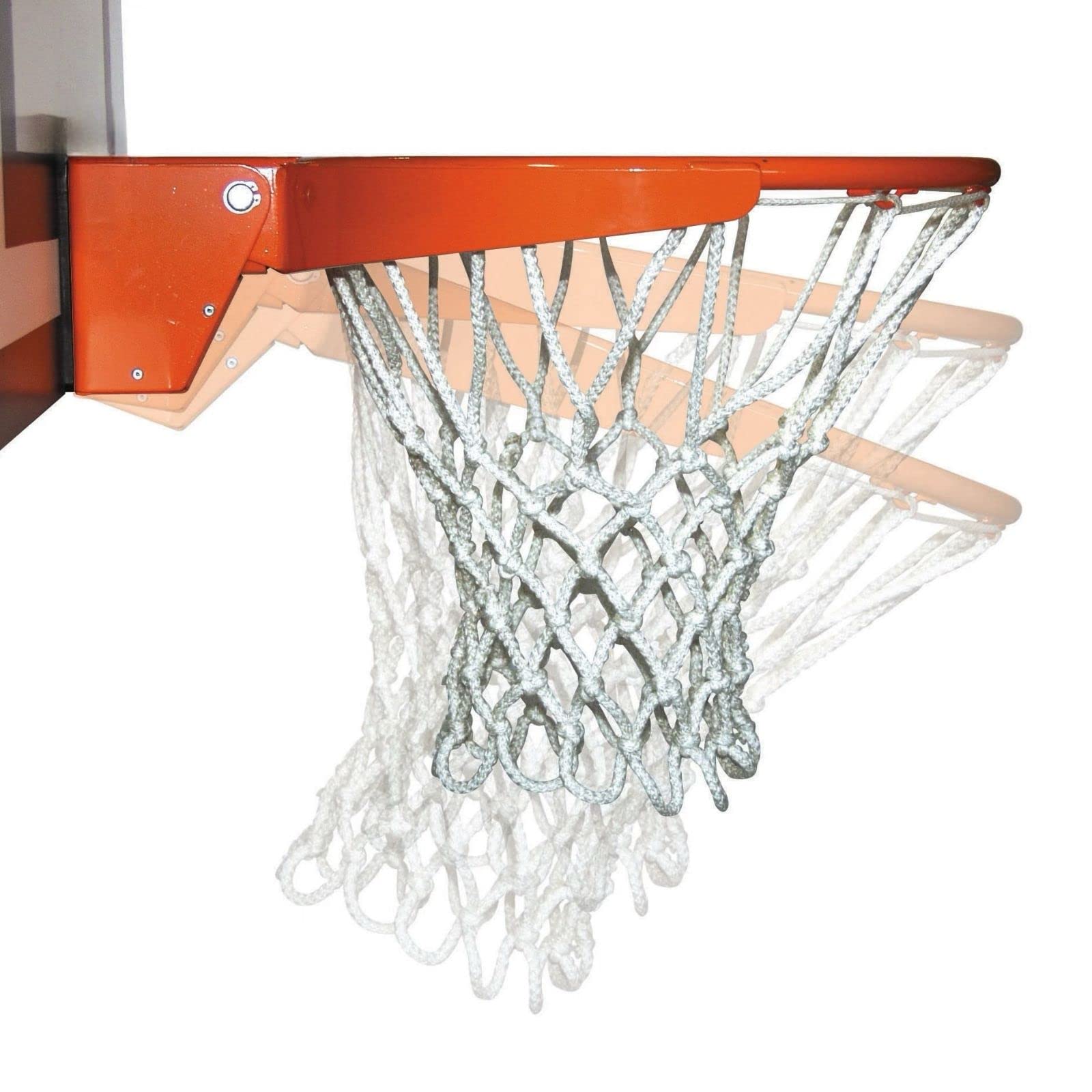 Wip Sport - Canestro da Basket Regolamentare Reclinabile con Anello in Tondo Pieno, Protezione Antifortunistica Brevettata, Sistema di Sgancio con Molle e Cordino per Attacco Rete, 45 cm di diametro