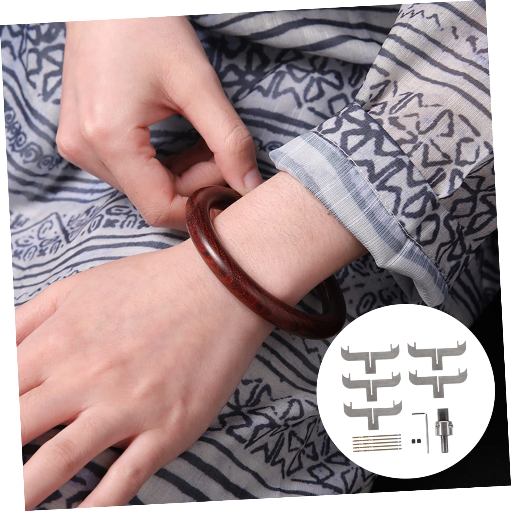 Healifty 1Juego Herramientas de Carpintería con Taladro para Pulseras y Cuentas de Madera Kit de Fresado para DIY para Perforaciones de Madera y Creación de Anillos