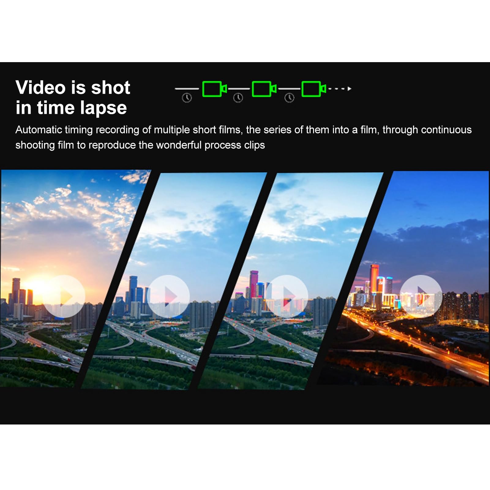 Cryfokt Outdoor Time Lapse Camera 1080P HD with 2.4in TFT Screen for