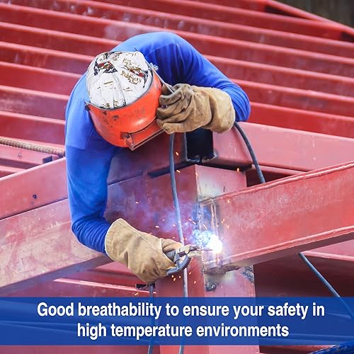 Miniatura 7 de Jexine 8 gorras de soldadura reversibles unisex para adultos, elásticas, resistentes al fuego, de algodón, forro interior de malla, gorra de