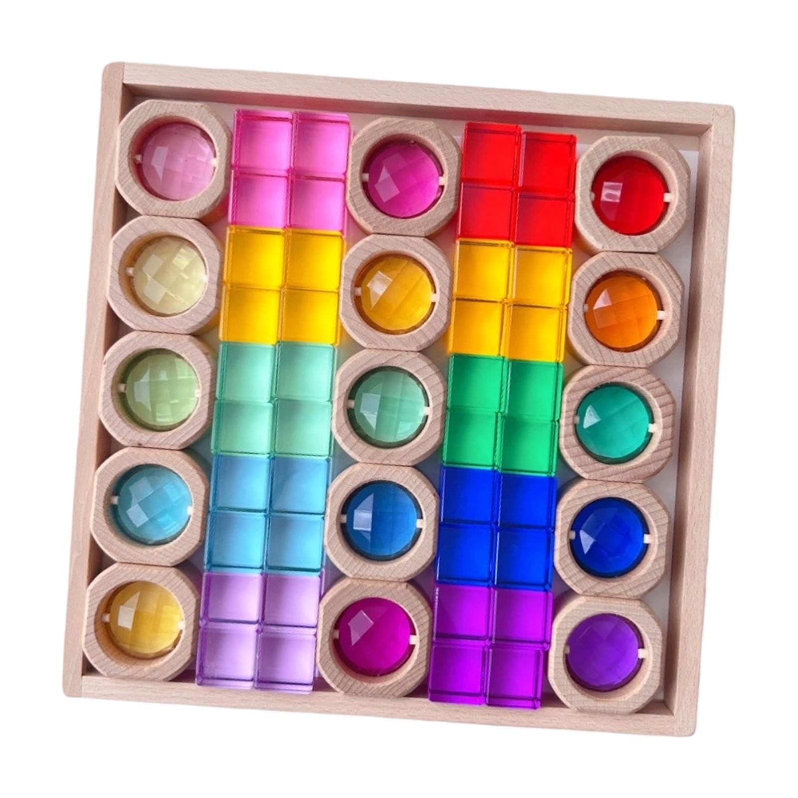 Gioco di Impilamento Blocchi Da Costruzione Giocattoli Educativi per L'apprendimento Set di Blocchi Cubici per
