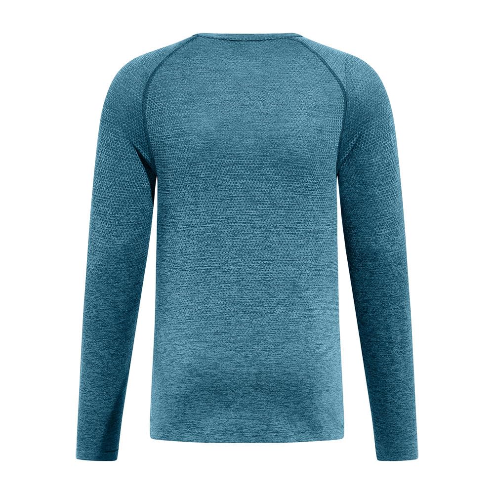 Odlo Odlo Laufshirt Herren Langarm Essential Seamless I Sport Shirt Männer I Sport Oberteil I Fitness Shirt Camiseta Hombre (Pack de 1)