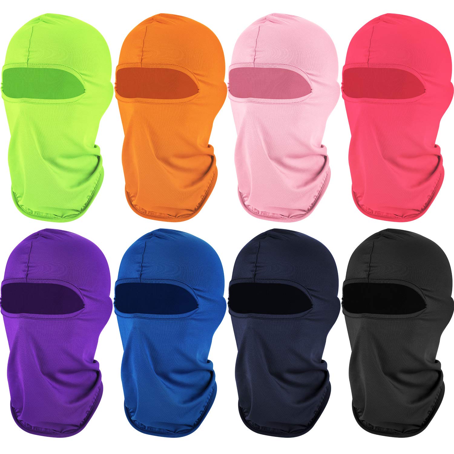 SATINIOR 8 Pcs Ski Mask Cover Full Face Mask Balaclava Winter Face Covering Thermal Breathable UV Protection Women