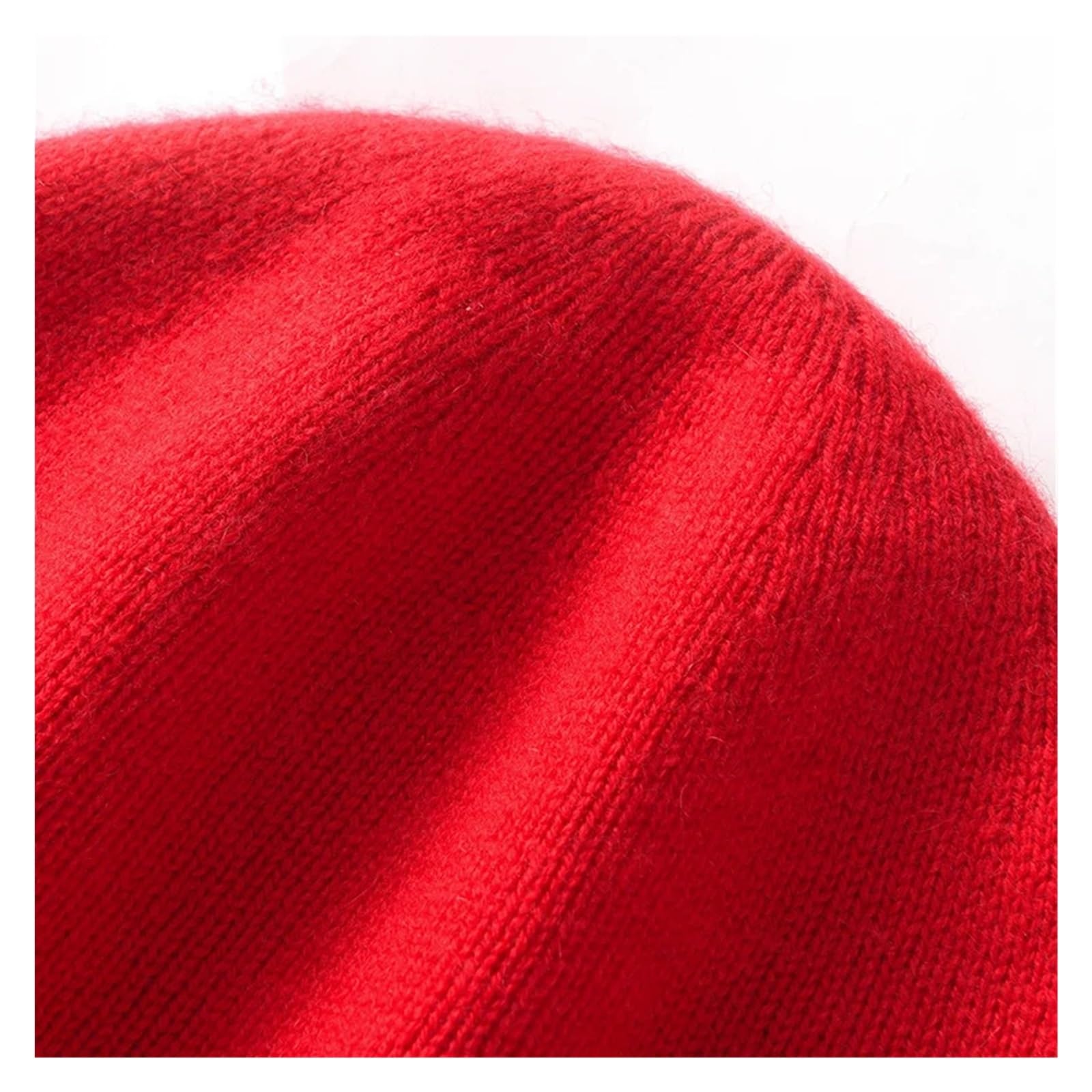 Cashmere Knitted Beanie Hat for Women - Soft, Comfortable, and Warm Winter Hedging Cap, 5 Colors Available(Red)