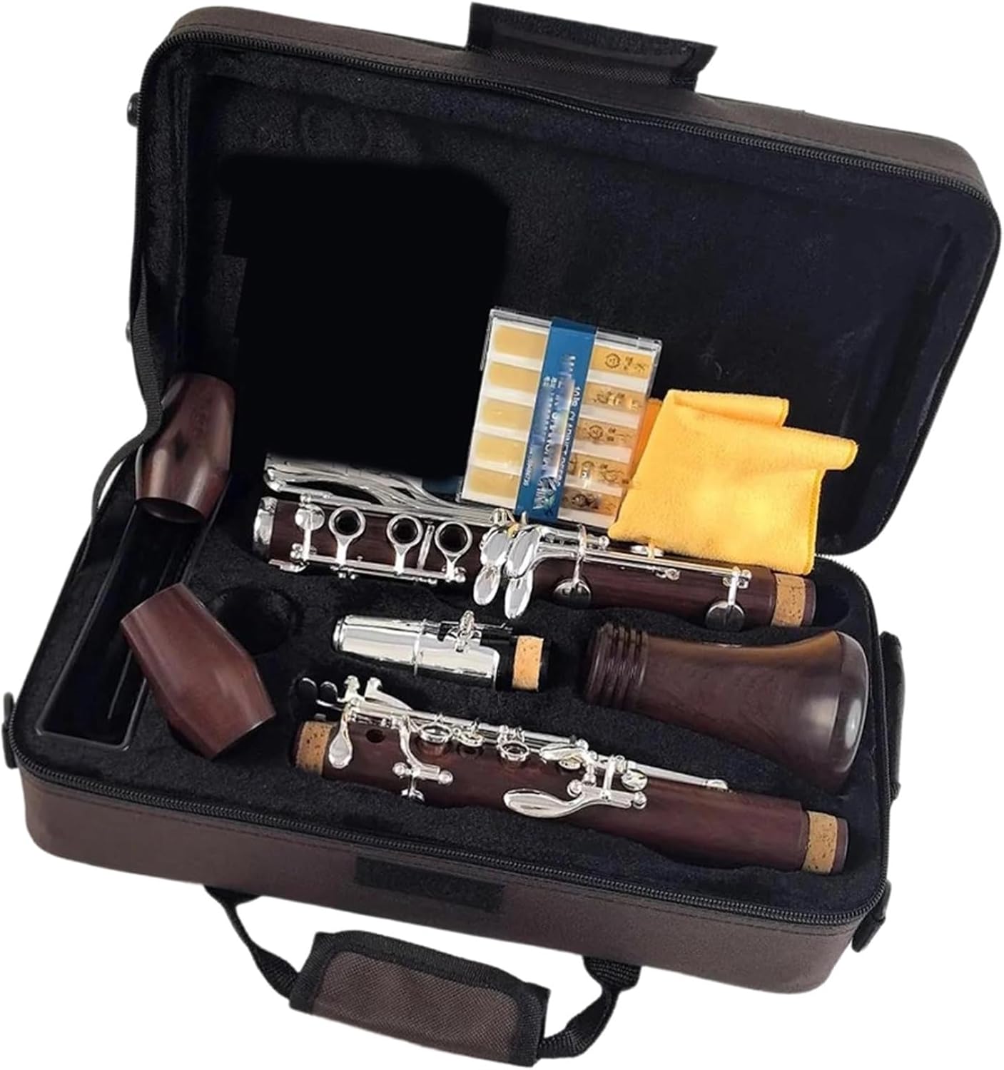 Bb Key Rosewood Clarinet Silver Plated 18 Keys Professional Clarinet