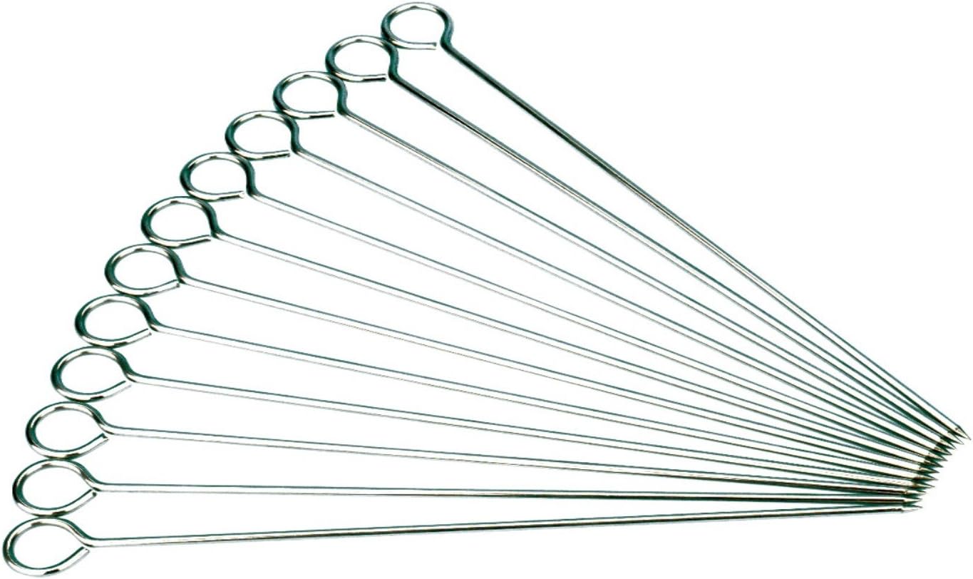 10 x Extra Long 14" Steel BBQ Meat Vegetable Kebab Skewers
