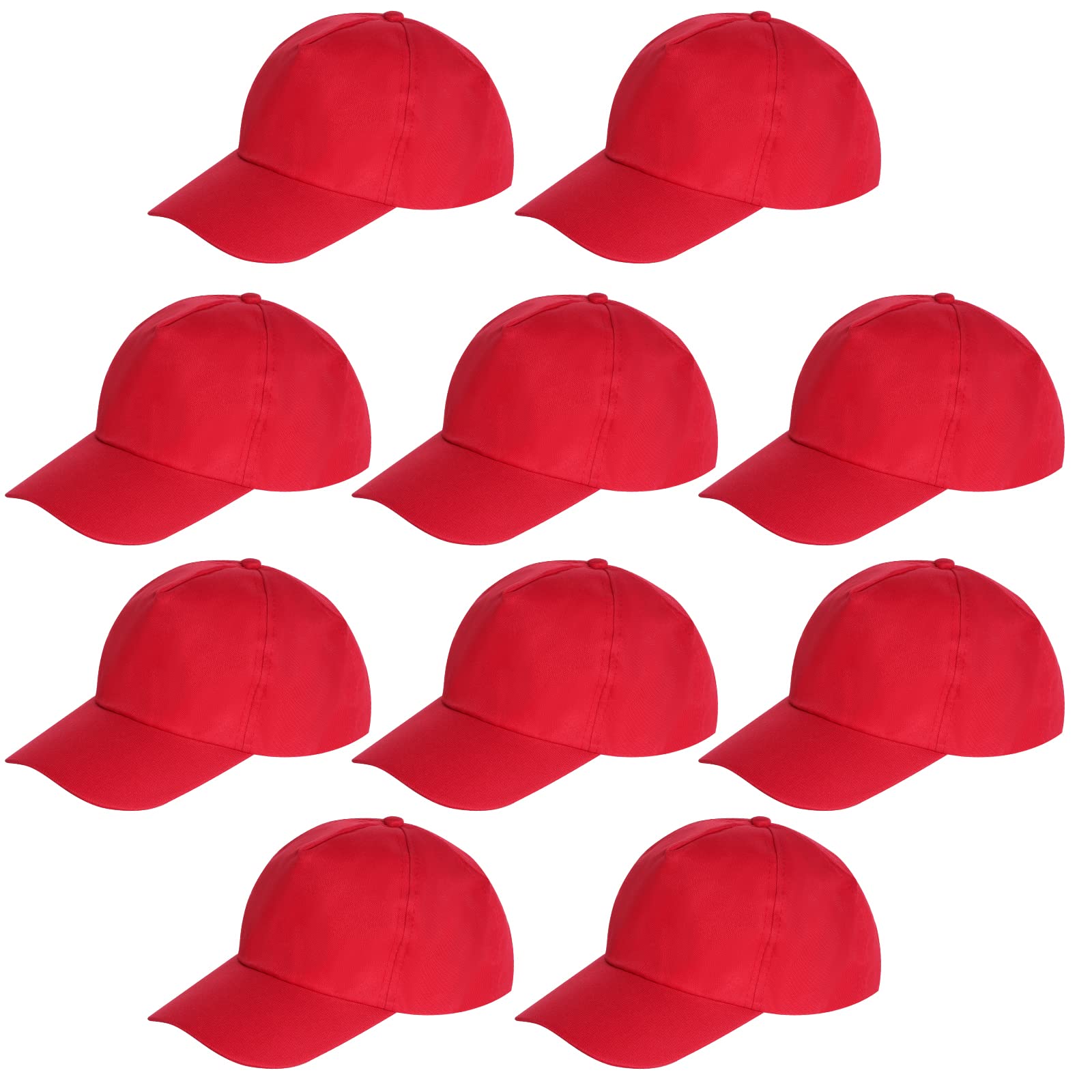 Yookat 10 cappellini da baseball per bambini fai da te cappelli rossi fai da te cappelli da baseball per bambini cappelli da baseball per fai da te (rosso)